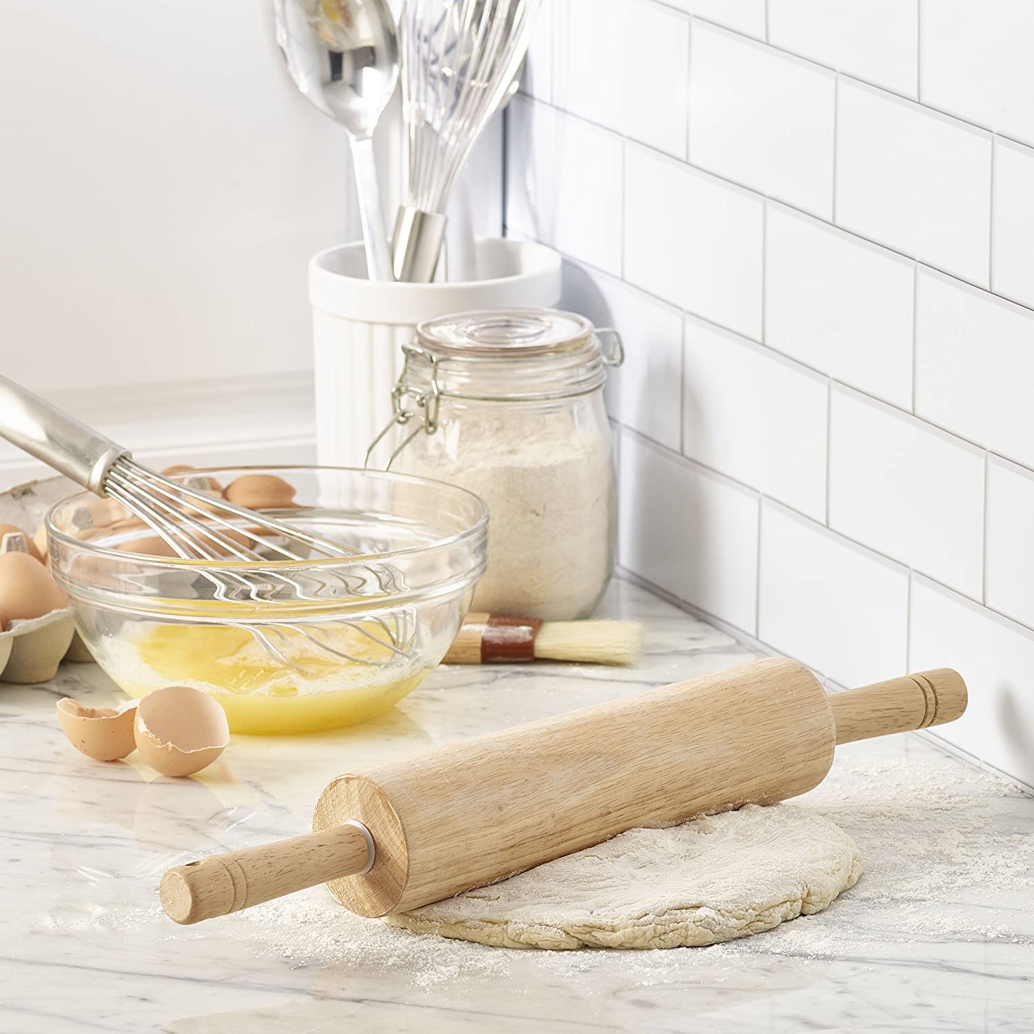 [무료배송] Farberware Classic Wood Rolling Pin, 17.75-Inch