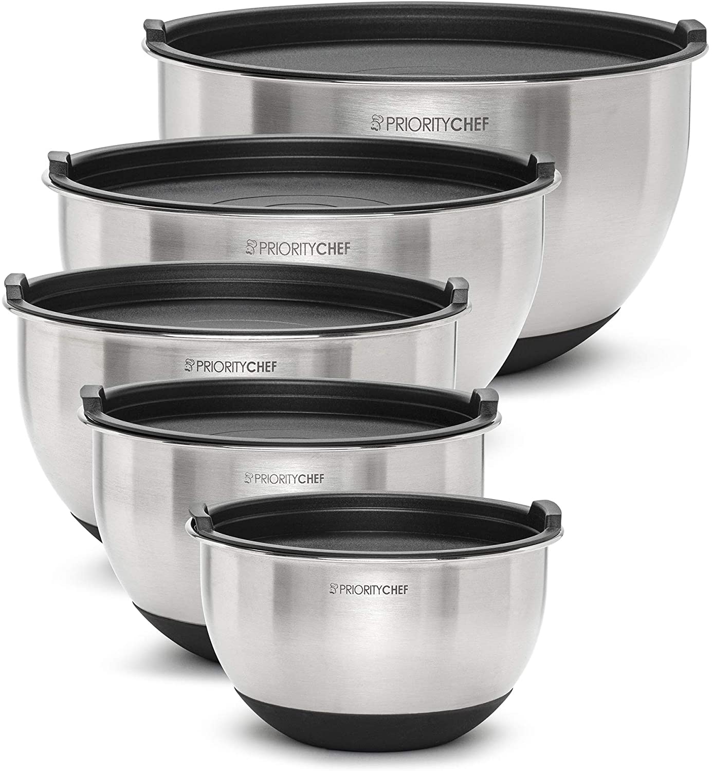 PriorityChef Premium Mixing Bowls With Lids