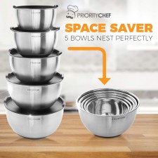 PriorityChef Premium Mixing Bowls With Lids