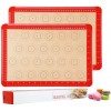 Silicone Baking Mat（2 Pack） for Pastry, Macarons Mat with Measurements