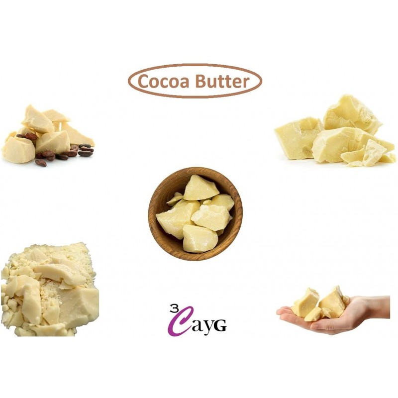 3CayG 가나산 순수 천연 코코아 버터(5LBS) : 식료품 및 미식가 식품