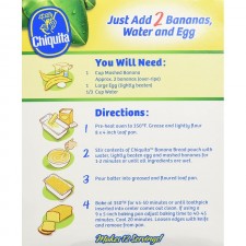 Concord Foods Chiquita 바나나 빵 믹스 13.7oz (6박스 VALUE팩) : 바나나 플레이크 : 식료품 및 고메 식품