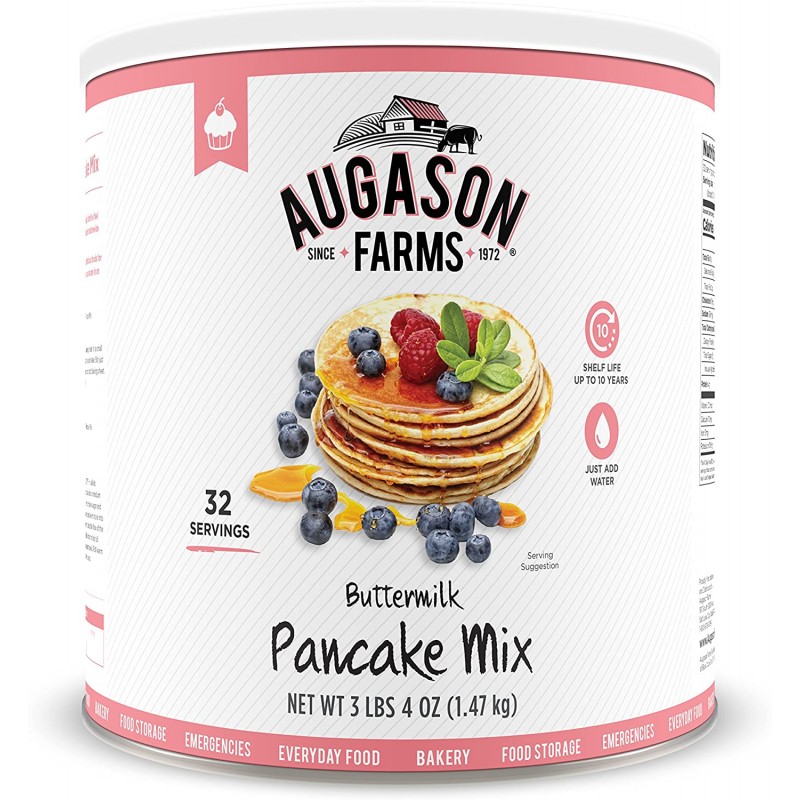 Augason Farms 버터밀크 팬케이크 믹스 3 lbs 4 oz No. 10 Can : 식료품 및 미식가 식품