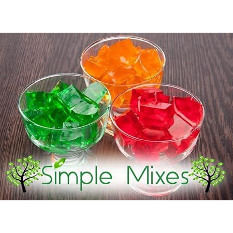 Simple Mixes 천연 젤라틴 버라이어티 팩, 각 2개: 딸기, 오렌지 및 라임, 3.1온스, 총 6팩: 식료품 및 미식가 식품