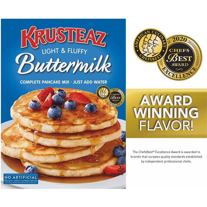Krusteaz Complete 팬케이크 믹스, 버터밀크, 32 oz : 식료품 및 미식가 식품
