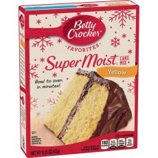 Betty Crocker 슈퍼 모이스트 케이크 믹스, 노란색, 15.25 oz : 식료품 및 미식가 식품