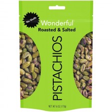 Wonderful Pistachios, No-Shell, Roasted and Salted, 6 Oz : 식료품 및 미식가 식품