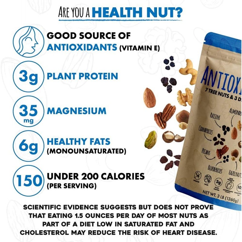 Daily Nuts Healthy Mix Bulk (D. Antioxidant Mix, 48 OZ) : 식료품 및 미식가 식품