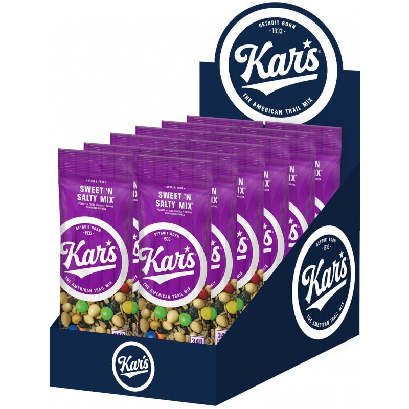Kar's Nuts Trail Mix 버라이어티 팩, Sweet 'N Salty and Peanut Butter 'N 다크 초콜릿, 개별 포장, 글루텐 프리 스낵 믹스, 24개 : 식료품 및 미식가 식품