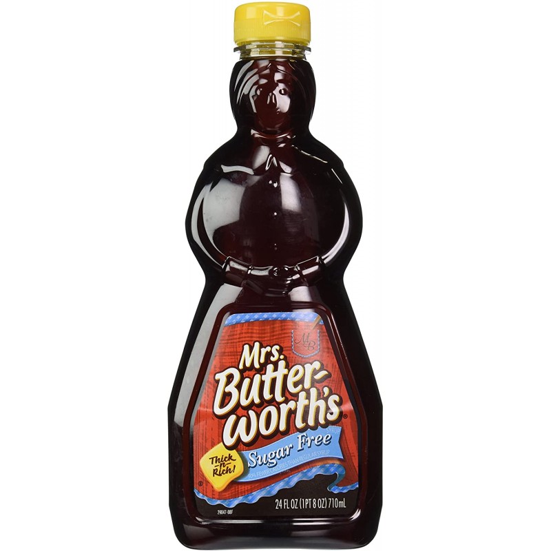 Mrs. Butterworth의 무설탕 시럽, 24온스(4팩) : ​​메이플 시럽 : 식료품 및 미식가 식품