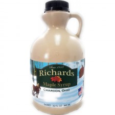 Richards Maple Products 100% Pure Geauga County 메이플 시럽, 등급 A, 어두운 색상 - 쿼트(32 Fl. ​​Oz.) : 식료품 및 미식가 식품