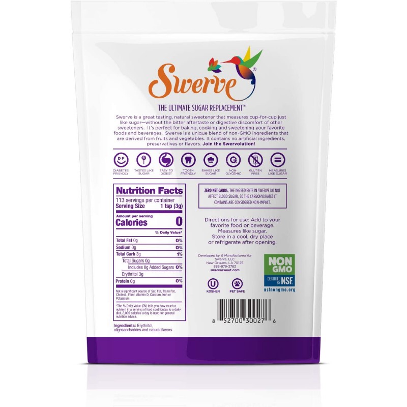 Swerve 감미료, 과자류 (2팩) : 식료품 및 미식가 식품