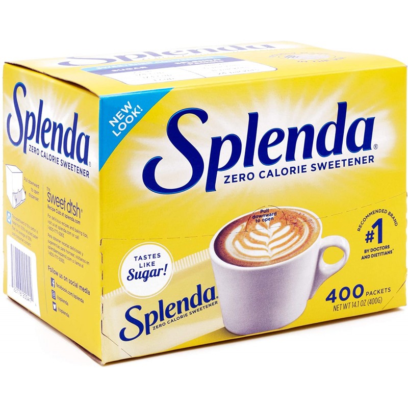 SPLENDA 무칼로리 감미료, 1인분 포장, 400개 개수 : 설탕 대체 제품 : 식료품 및 미식가 식품