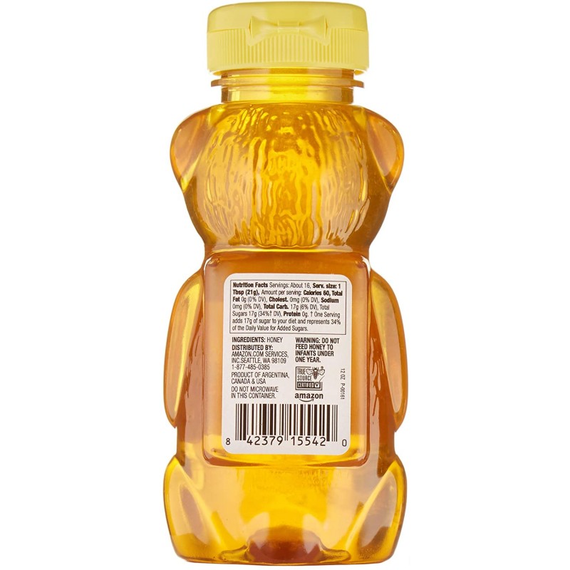 Amazon 브랜드 - Happy Belly Clover Honey, 12온스 : 식료품 및 미식가 식품