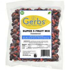 GERBS Super 5 말린 과일 스낵 믹스, 14온스 백, 무황, 방부제, 상위 14개 식품 알레르기 프리 : 식료품 및 미식가 식품