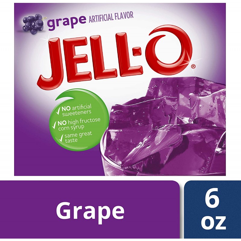 Jell-O Grape Gelatin Mix, 144 Oz, 24개들이 : 아이스크림과 참신 : 그 외의 모든 것