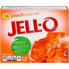 Jell-O 복숭아 젤라틴 믹스 (6 oz 박스) : 식료품 및 미식가 식품