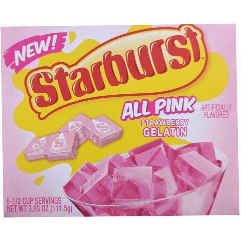 Starburst 젤라틴, 딸기, 3.89 OZ (3개들이) : 식료품 및 미식가 식품