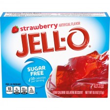 Jell-O 젤라틴 믹스, 딸기 무설탕, 0.6 oz : 식료품 및 미식가 식품