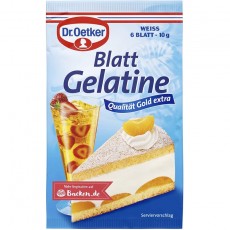 Oetker Blatt Gelatin Weiss 박사 : 젤라틴 믹스 요리 및 베이킹 : 식료품 및 미식가 식품