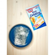 Oetker Blatt Gelatin Weiss 박사 : 젤라틴 믹스 요리 및 베이킹 : 식료품 및 미식가 식품