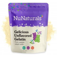 NuNaturals 프리미엄 무향 비프 젤라틴 파우더, 1파운드, 무향 : 식료품 및 미식가 식품