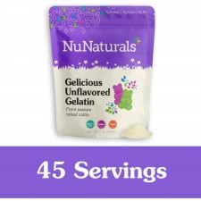 NuNaturals 프리미엄 무향 비프 젤라틴 파우더, 1파운드, 무향 : 식료품 및 미식가 식품