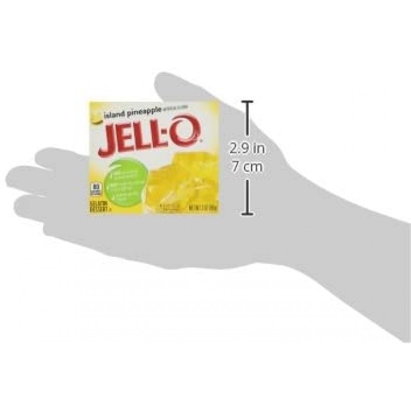 Jell-O Island 파인애플 젤라틴 믹스, 3 oz 박스(4개들이) : 파인애플 젤로 : 식료품 및 미식가 식품