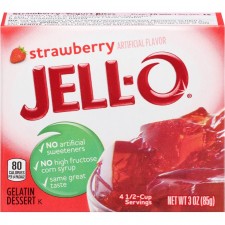 Jell-O 젤라틴 믹스, 딸기, 3 oz : 젤라틴 디저트 믹스 : 식료품 및 미식가 식품