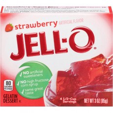 Jell-O 젤라틴 믹스, 딸기, 3 oz : 젤라틴 디저트 믹스 : 식료품 및 미식가 식품