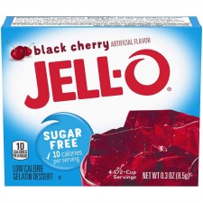 Jell-O 블랙 체리 무설탕 젤라틴 믹스 (0.3 oz 박스, 24개들이) : 젤라틴 디저트 믹스 : 식료품 및 미식가 식품