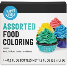 Amazon 브랜드 - Happy Belly 모듬 식용 색소, 1.2 fl oz : 식료품 및 미식가 식품