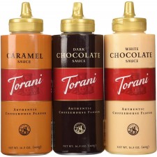 토라니 소스 3팩 초콜릿, 카라멜, 화이트 초콜릿 16.5온스(새 포장 포함) : 식료품 및 미식가 식품