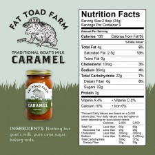 Fat Toad Farm Traditional Goat's Milk Caramel Sauce, Original, 8 fl oz Jar, Cajeta, 글루텐 프리 : 식료품 및 미식가 식품