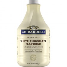 Ghirardelli 화이트 초콜릿 맛 소스 87.3 온스 with Ghirardelli 펌프 및 스푼 : 식료품 및 미식가 식품