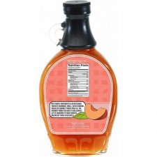 Green Jay Gourmet Peach Syrup - 신선한 복숭아, 사탕수수 설탕 및 레몬 주스가 포함된 3가지 성분의 프리미엄 조식 시럽 - 모든 천연, Non-GMO 팬케이크 시럽, 와플 시럽 및 디저트 시럽 - 8 온스: 식료품 및 미식가 식품