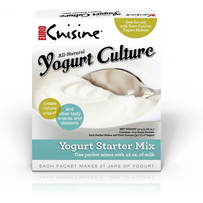 Euro Cuisine RI1020 All Natural Yogurt Culture / Starter - (10 - 3gr Packet) : Grocery & Gourmet Food