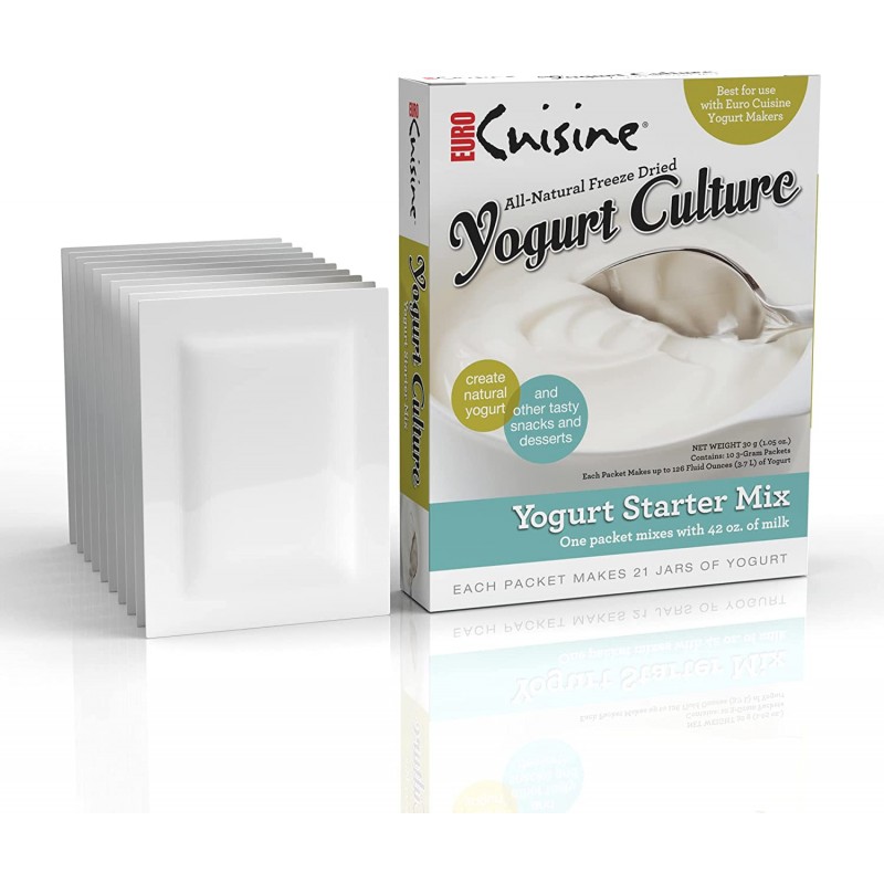 Euro Cuisine RI1020 All Natural Yogurt Culture / Starter - (10 - 3gr Packet) : Grocery & Gourmet Food