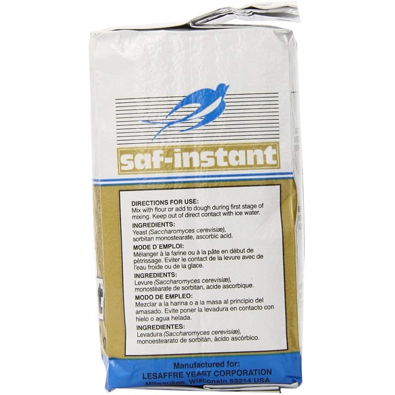 LeSaffre Saf-Instant Yeast, Gold, 1 Pound, (2팩) : 식료품 및 미식가 식품