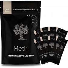 Metiri Foods 프리미엄 활성 건조 효모 - 파우치 10개 표준 서빙 스틱 팩 포함(스틱 팩당 7g = 1/4oz) : 식료품 및 미식가 식품