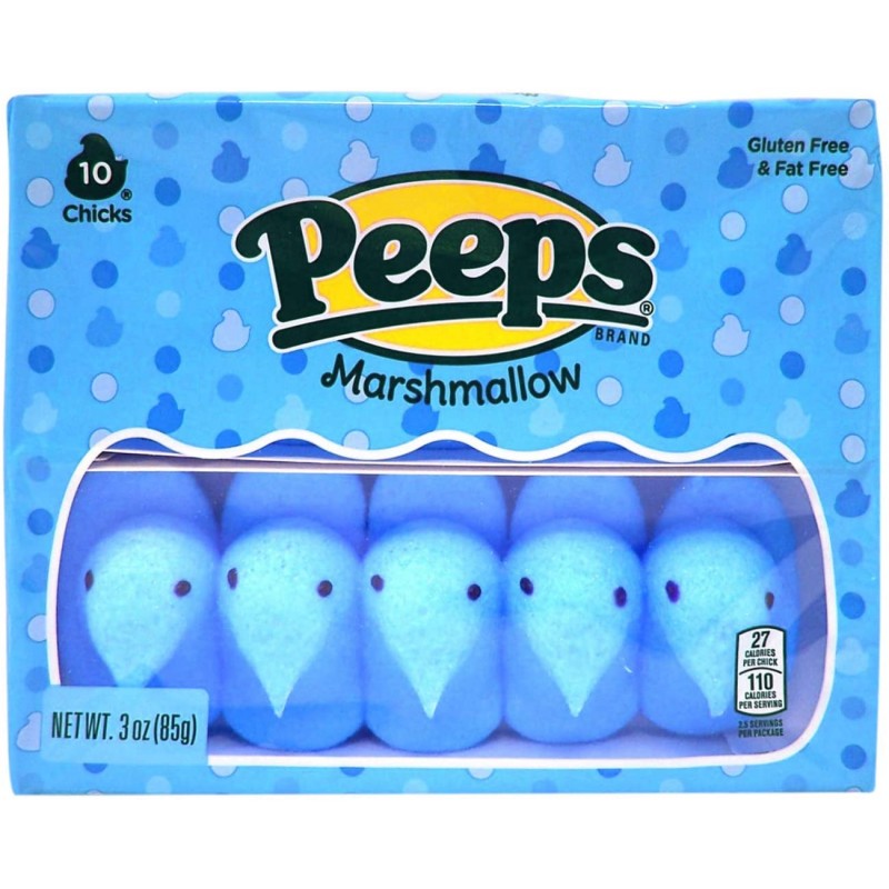 Peeps Marshmallow Candy, Chicks 버라이어티 팩, 3팩, 치킨 총 30개, 멀티 컬러 : 식료품 및 고메 식품