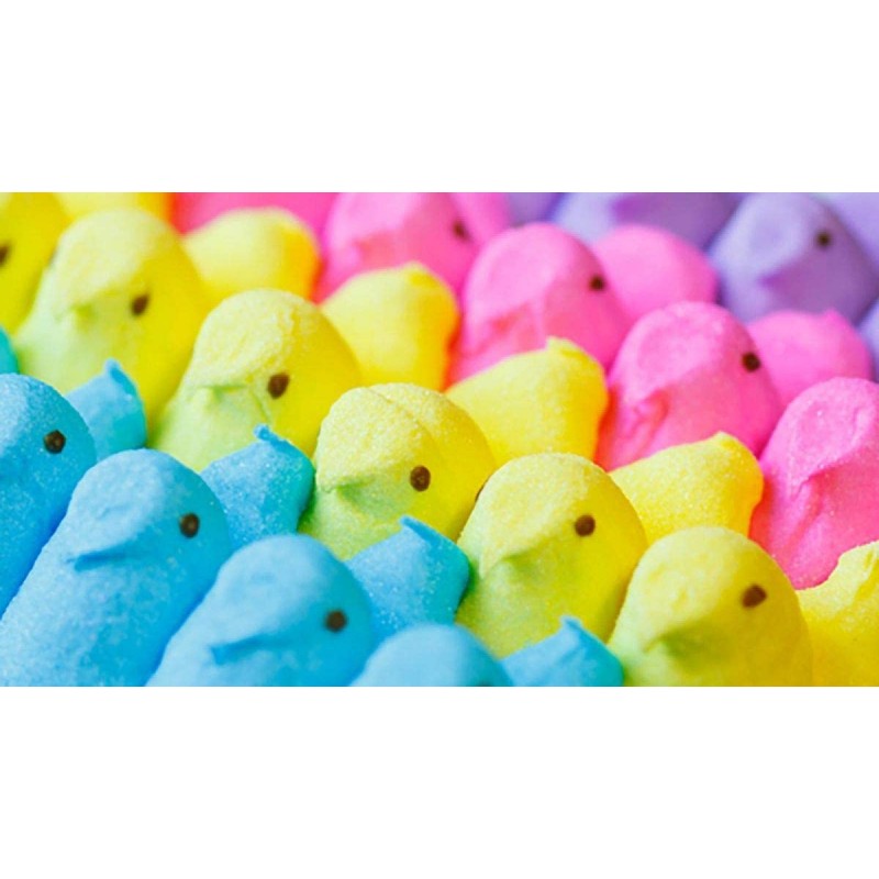 Peeps Marshmallow Candy, Chicks 버라이어티 팩, 3팩, 치킨 총 30개, 멀티 컬러 : 식료품 및 고메 식품