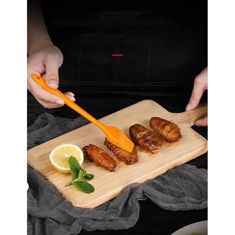 FYSW Kitchen BBQ Basting Brush, 6pcs 요리 세트, 주걱, 바베큐 기구, 베이킹용 실리콘 Basting Pastry Cooking Brush, 소스 브러시, 식품 등급 실리콘, 최대 446℉의 내열성 : 가정 및 주방