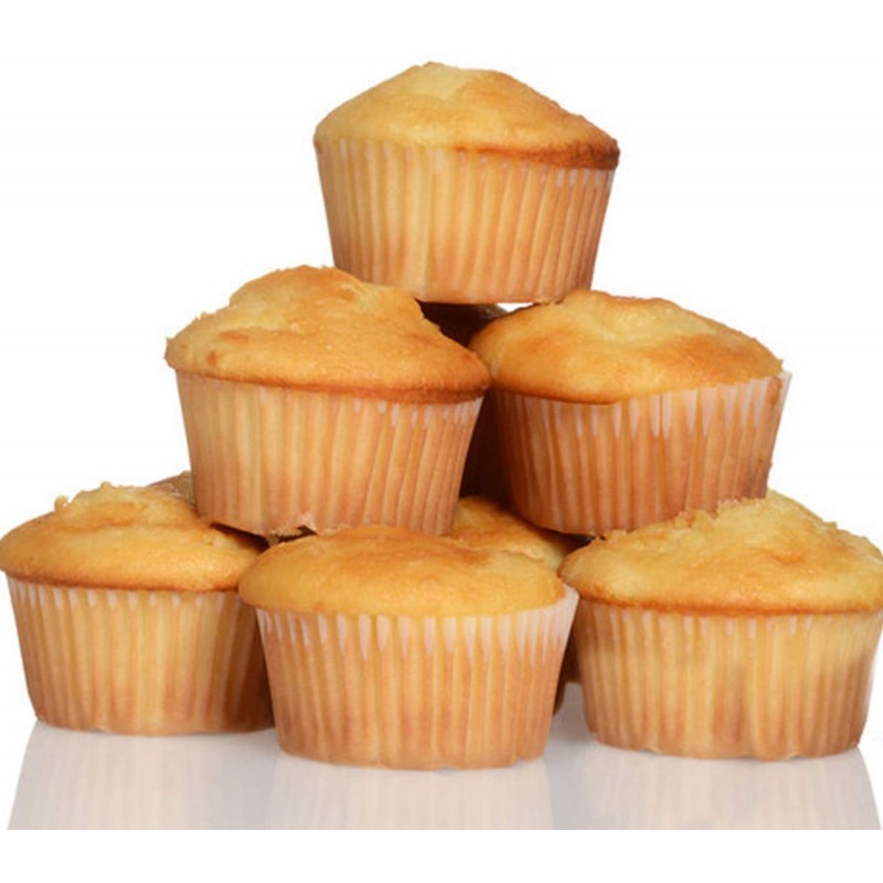 Caperci Standard Natural Cupcake Liners 500 count, no 냄새, 식품 등급 및 기름때 방지 베이킹 컵 종이: 가정 및 주방