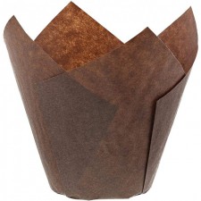 Royal Brown Tulip Style Baking Cups, Small, Case of 2000: Home & Kitchen
