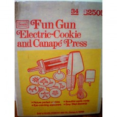 빈티지 -- Sears Fun Gun Electric Cookie and Canape Press: 기타 제품: 가정 및 주방