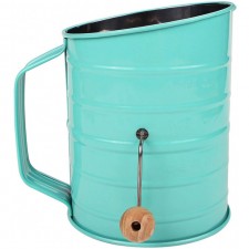 Webake 밀가루 체 3 컵 스테인레스 스틸 베이킹 체 (회전식 핸드 크랭크 포함): 가정 및 주방