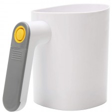 베이킹용 배터리 작동식 전기 가루 체 - 4 컵 용량 - 세척이 쉬운 그릇 - 고급 스테인리스 스틸 메쉬 체 - 인체 공학적인 손잡이: 가정 및 주방