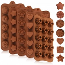 초콜릿 몰드, 5 팩 초콜릿 실리콘 몰드 실리콘 캔디 베이킹 몰드 캔디 초콜릿 공급용 하드 캔디 케이크 비누 만들기 : 가정 및 주방