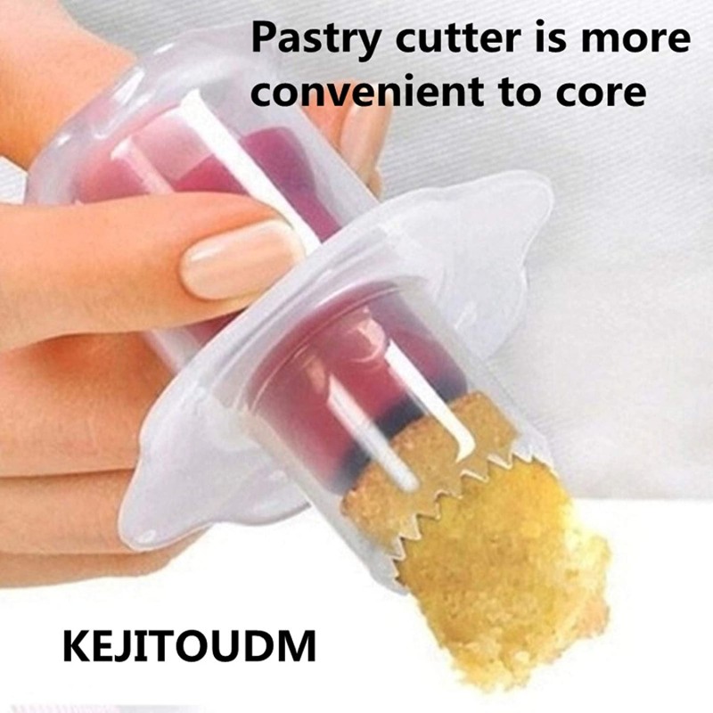 KEJITOUDM 3피스 컵케이크 컵케이크 필링 도구 필러 코러 컵케이크 데코레이션 도구 액세서리 케이크 커터 젤리 인젝터 베이킹 도구 및 액세서리(랜덤 색상): 홈 & 주방